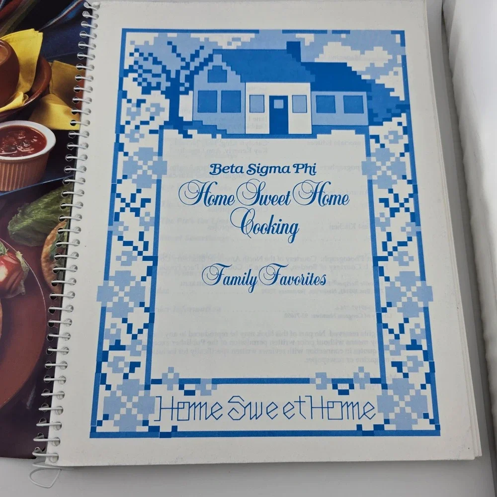 Beta Sigma Phi Cookbook Lot 3 Spiral Bound Vintage Americana Retro Culinary